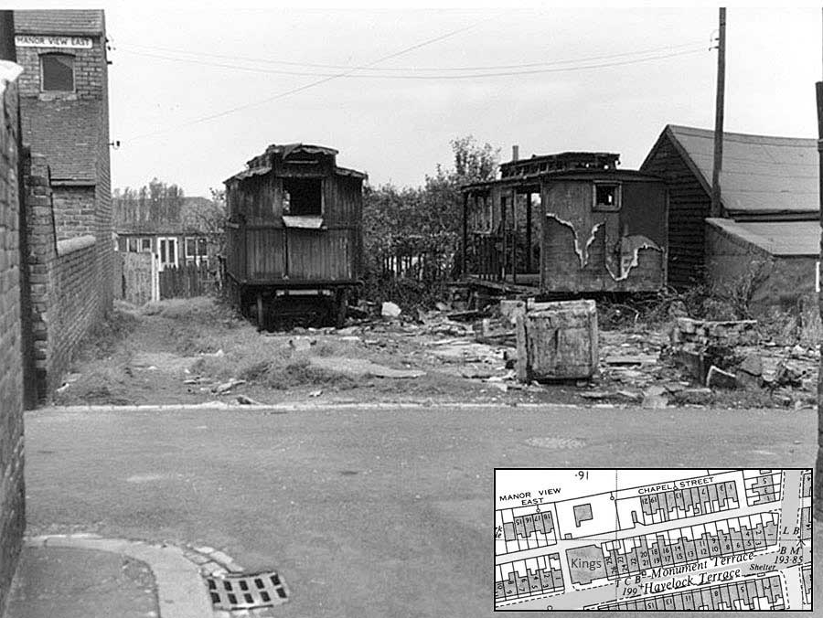 Caravans behind the Kings Cinema