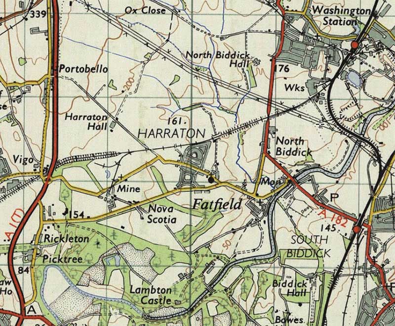 Map of Biddick Hall & Cook's Hall