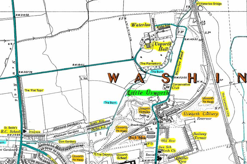 Map of Usworth Hall
