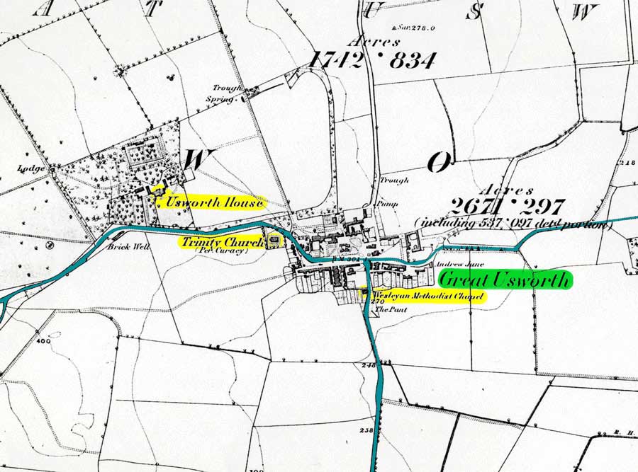 Map of Usworth House