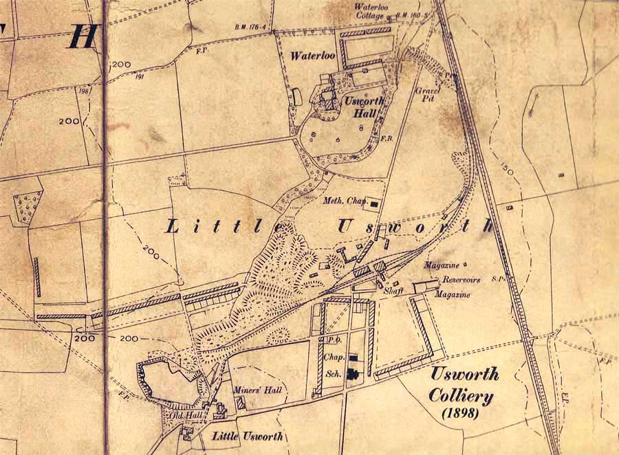 Usworth Colliery Map 1898