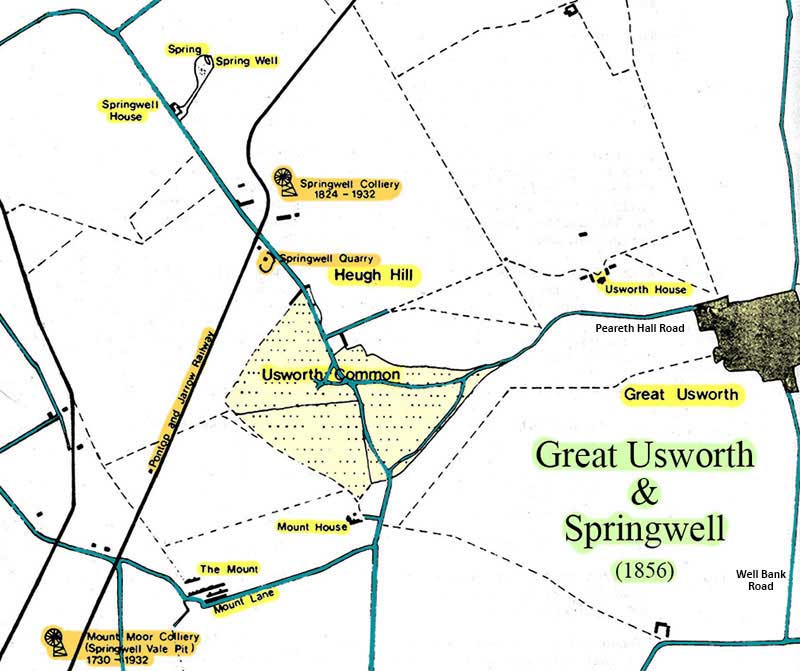 Map of Usworth Common (1856)