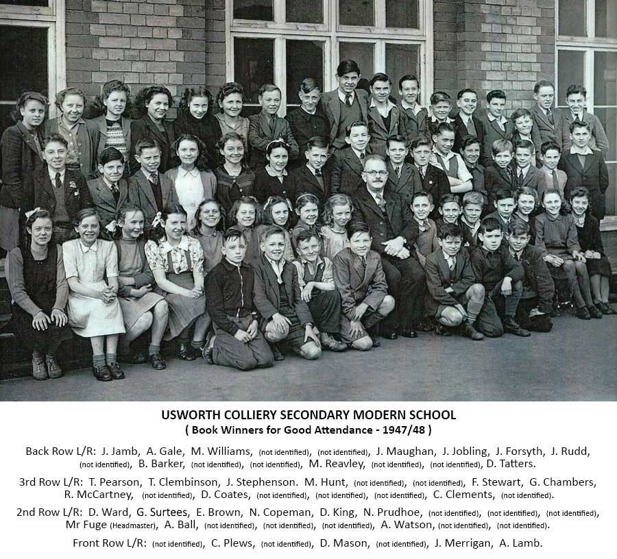 Usworth Juniors Prize Winners 1947/48