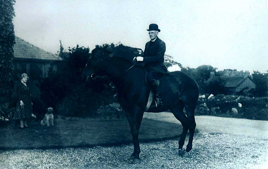 Canon Lomax on horseback