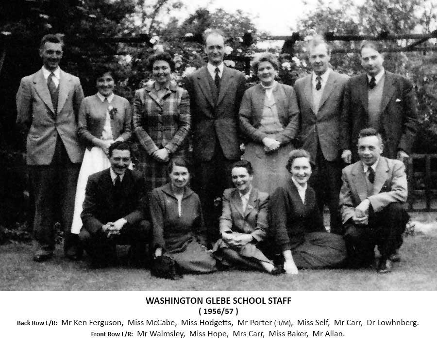 Glebe School - Staff, 1956/57
