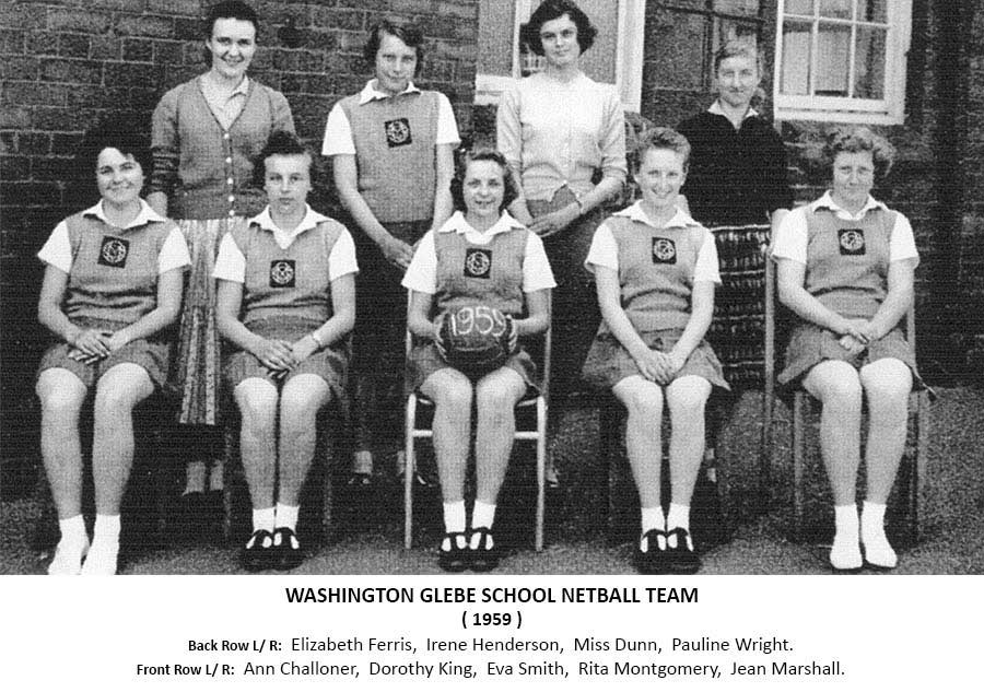 Washington Glebe Netball Team 1959