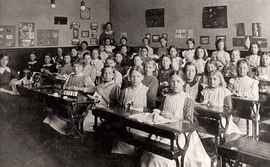 Glebe School c1915 - Sewing Class