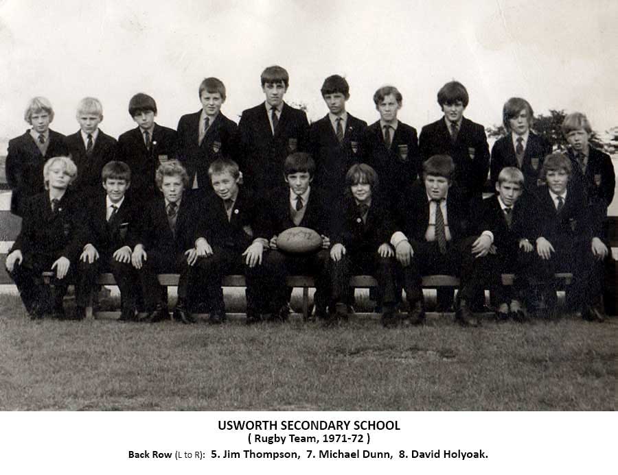 Usworth Comp Rugby Team 1971-72