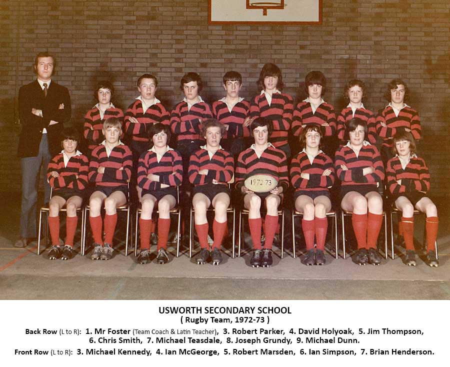 Usworth Comp Rugby Team 1972-73