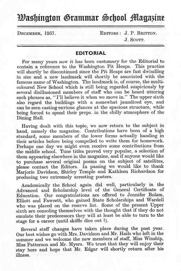 Editorial 1957