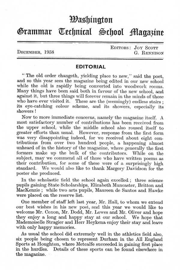 Editorial 1958