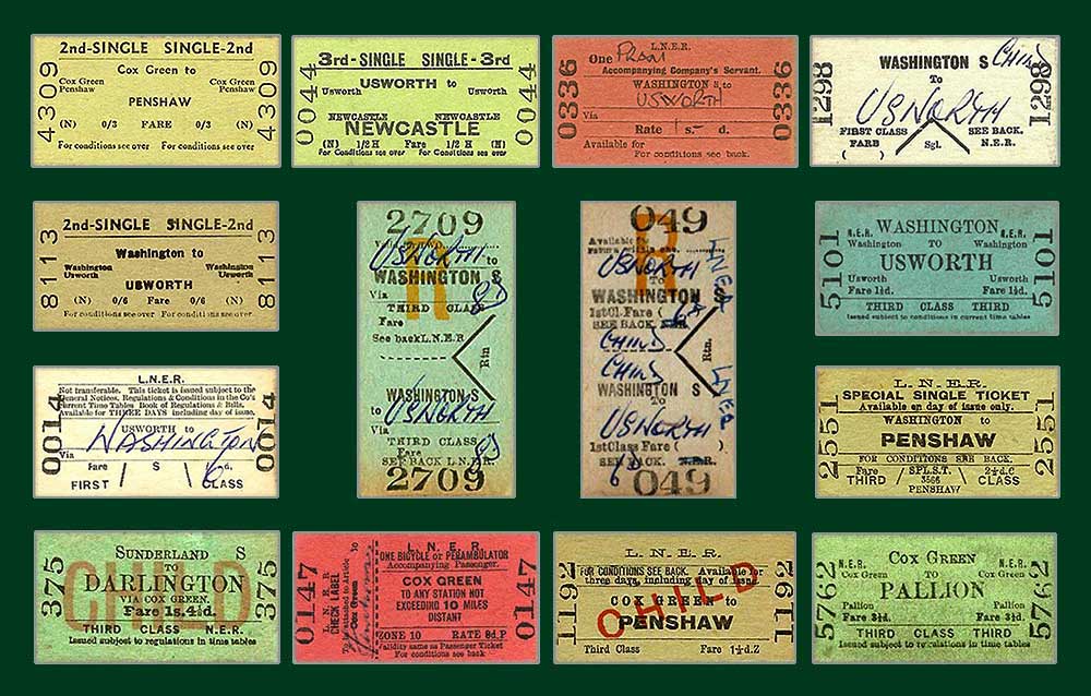 A Selection of Local Train Tickets