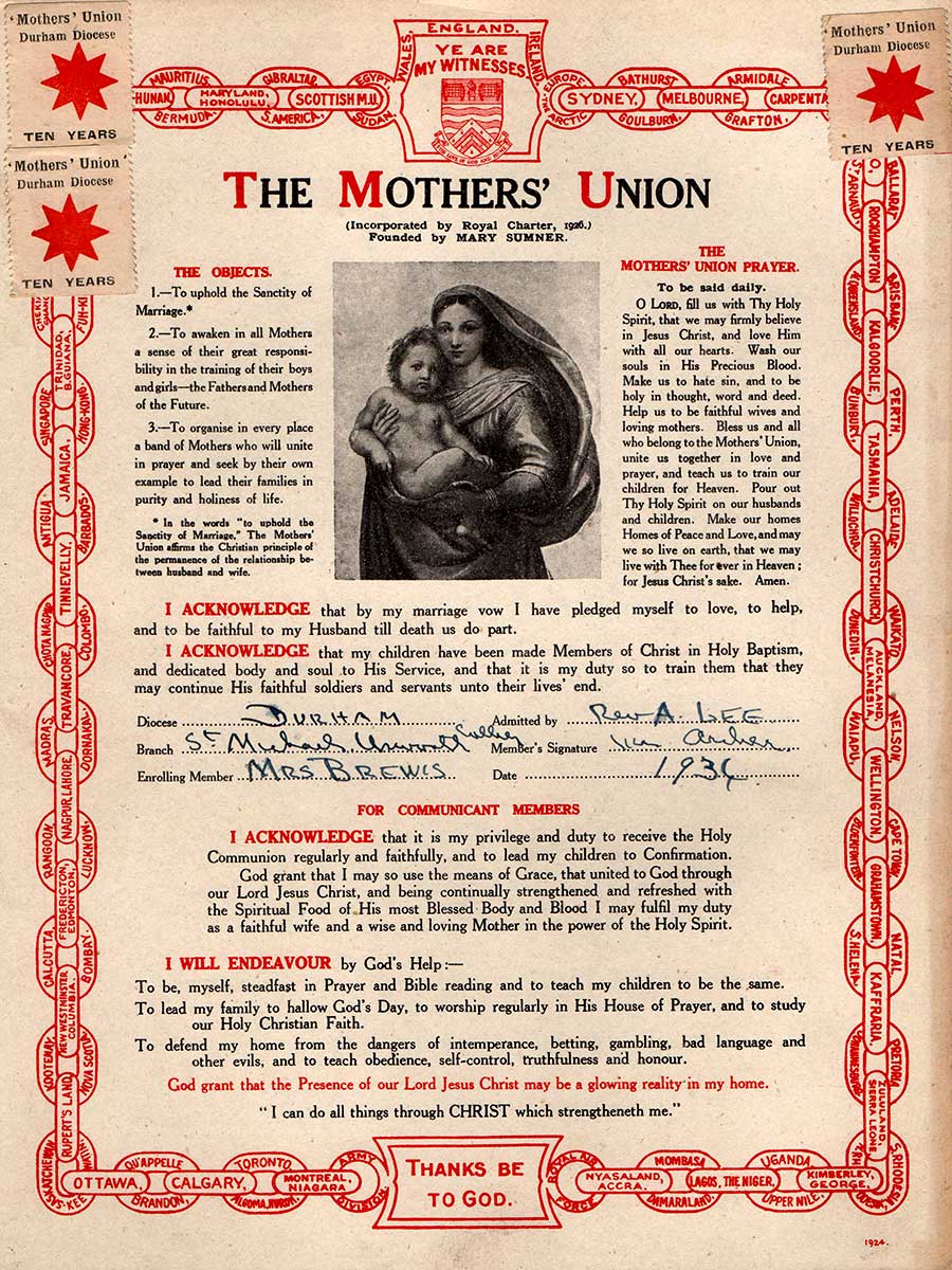 Mothers' Union Document