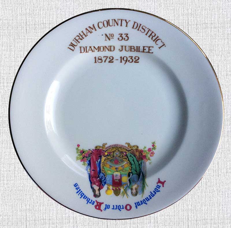 Rechabites Diamond Jubilee Plate
