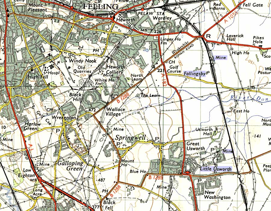 Map of Follingsby Colliery
