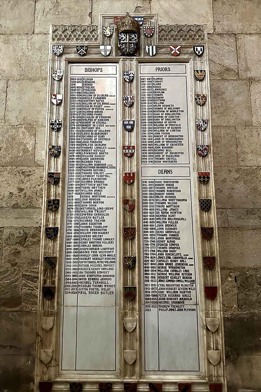 Durham Cathedral Bishops