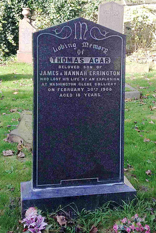 Headstone of Thomas Agar Errington