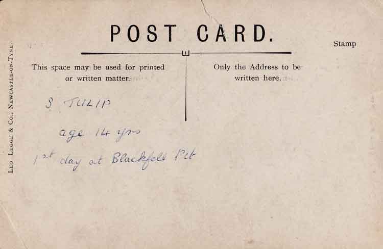 Back of Post Card
