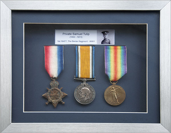 Private Samuel Tulip's WW1 Medals and Mary Tulip