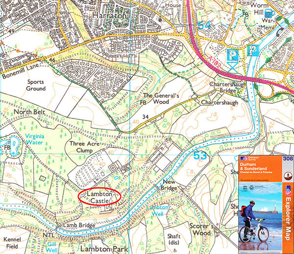 Map of Lambton Castle