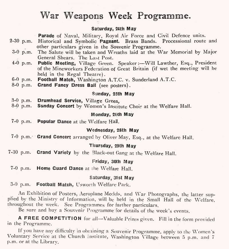 War Week Events