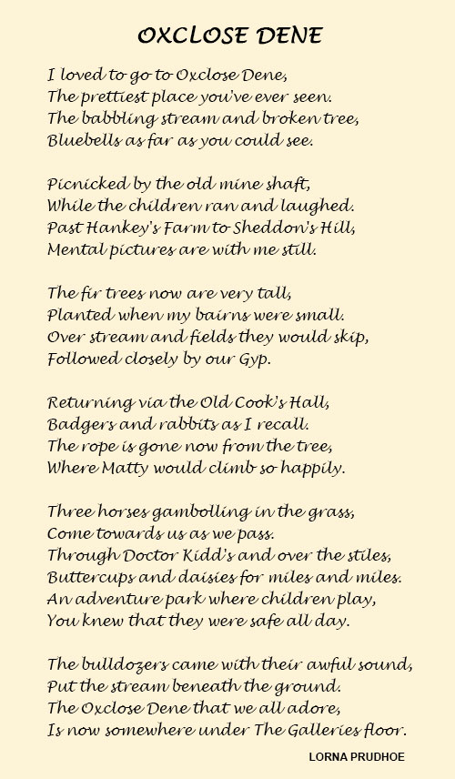 Oxclose Dene: Poem by Lorna Prudhoe