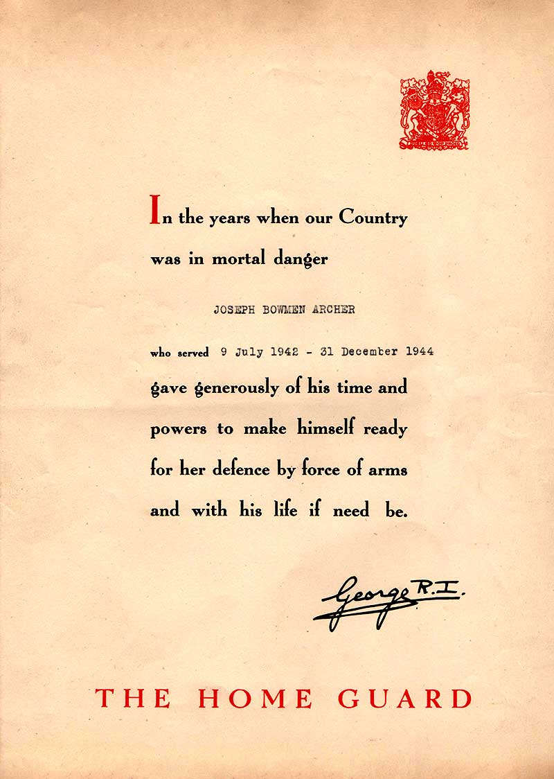 Letter from George VI