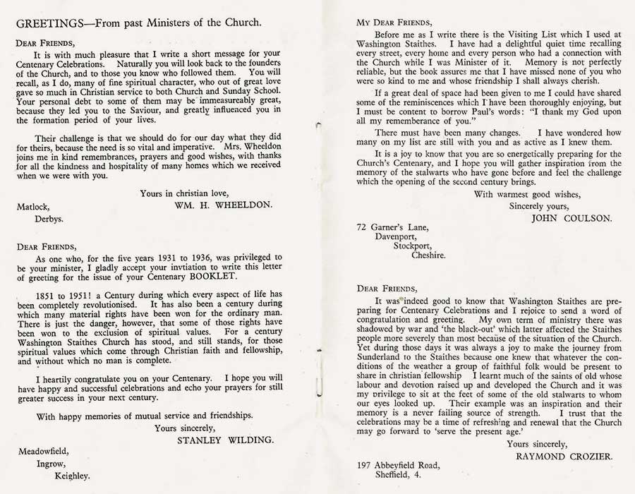Washington Staithes Church - pages 8 & 9