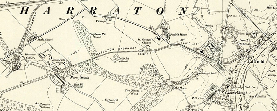 1951 Map of Harraton Pit