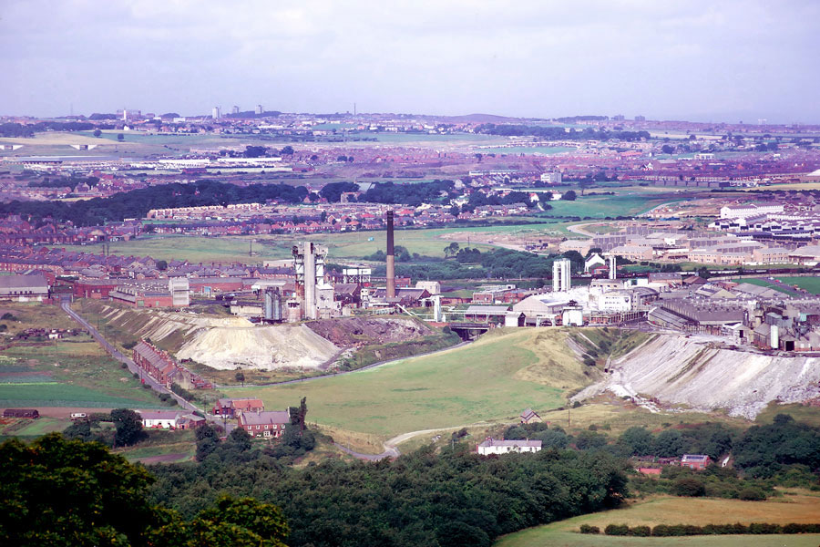 The view from Penshaw Hill - 1972
