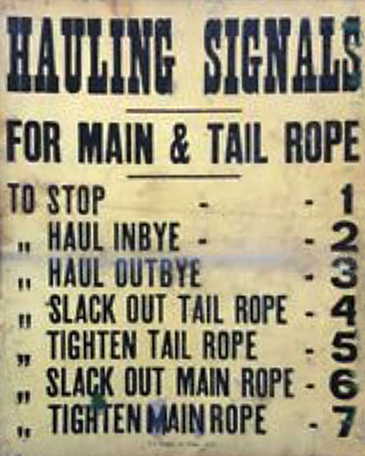 Haulage Signal Board